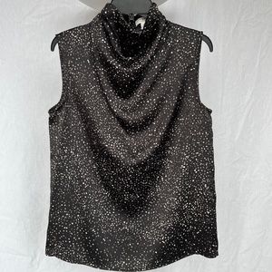 H by Halston (S) high neck sleeveless top.